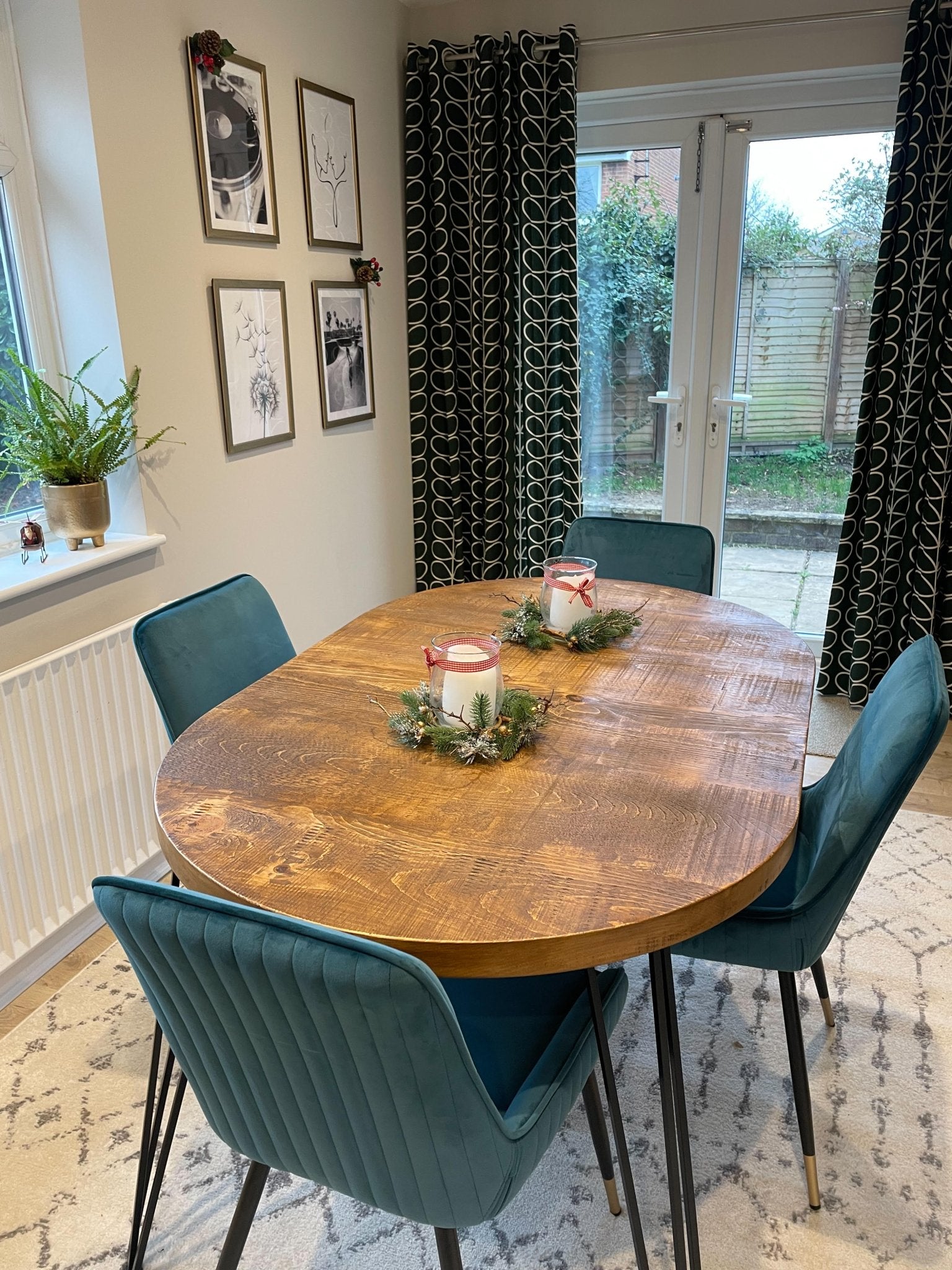 Pedestal Dining Oval Extendable Dining Table Seats Mid Century