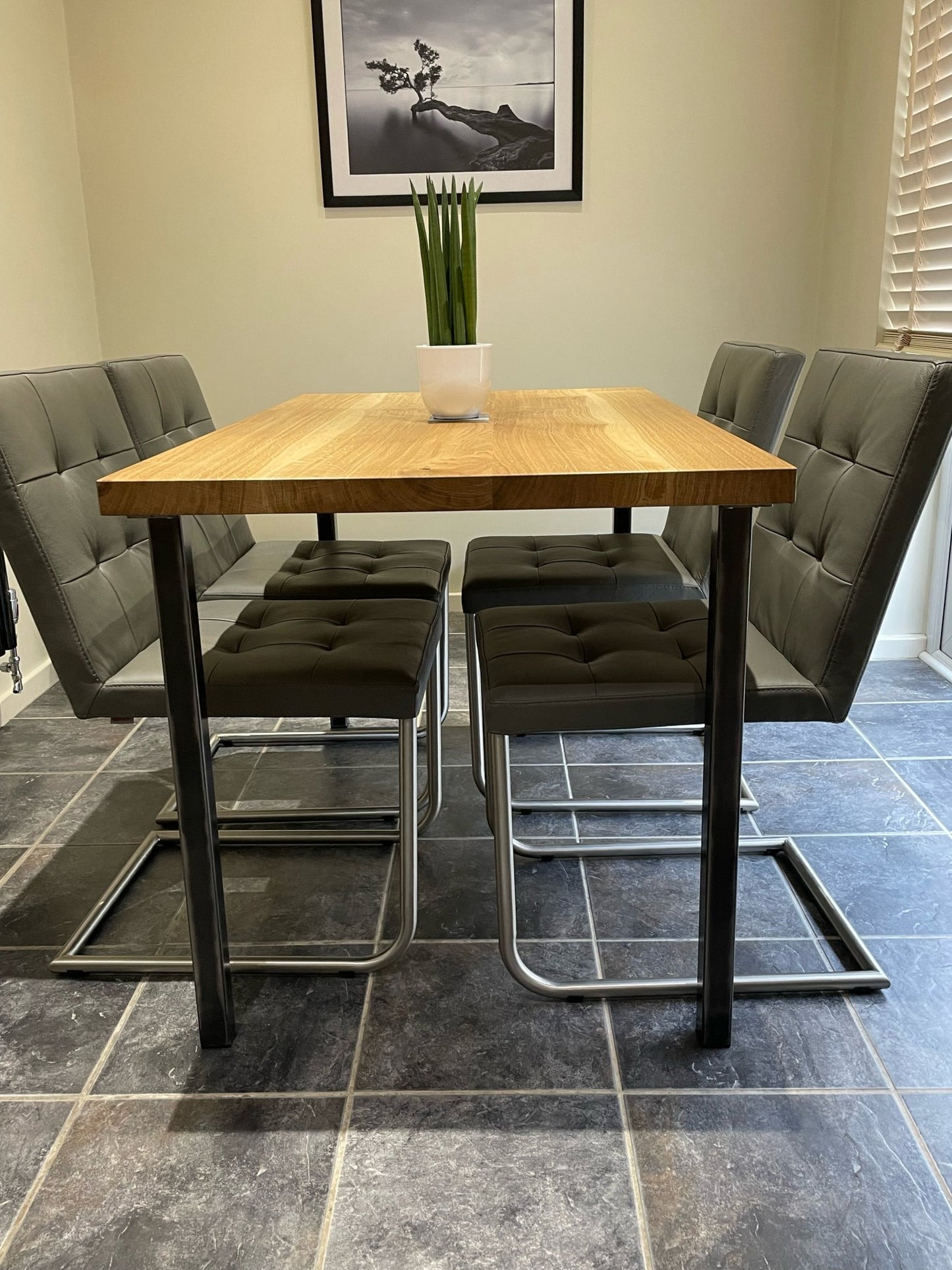 Solid oak 'THE CAMBRIDGE' dining table - The Grain Company Ltd