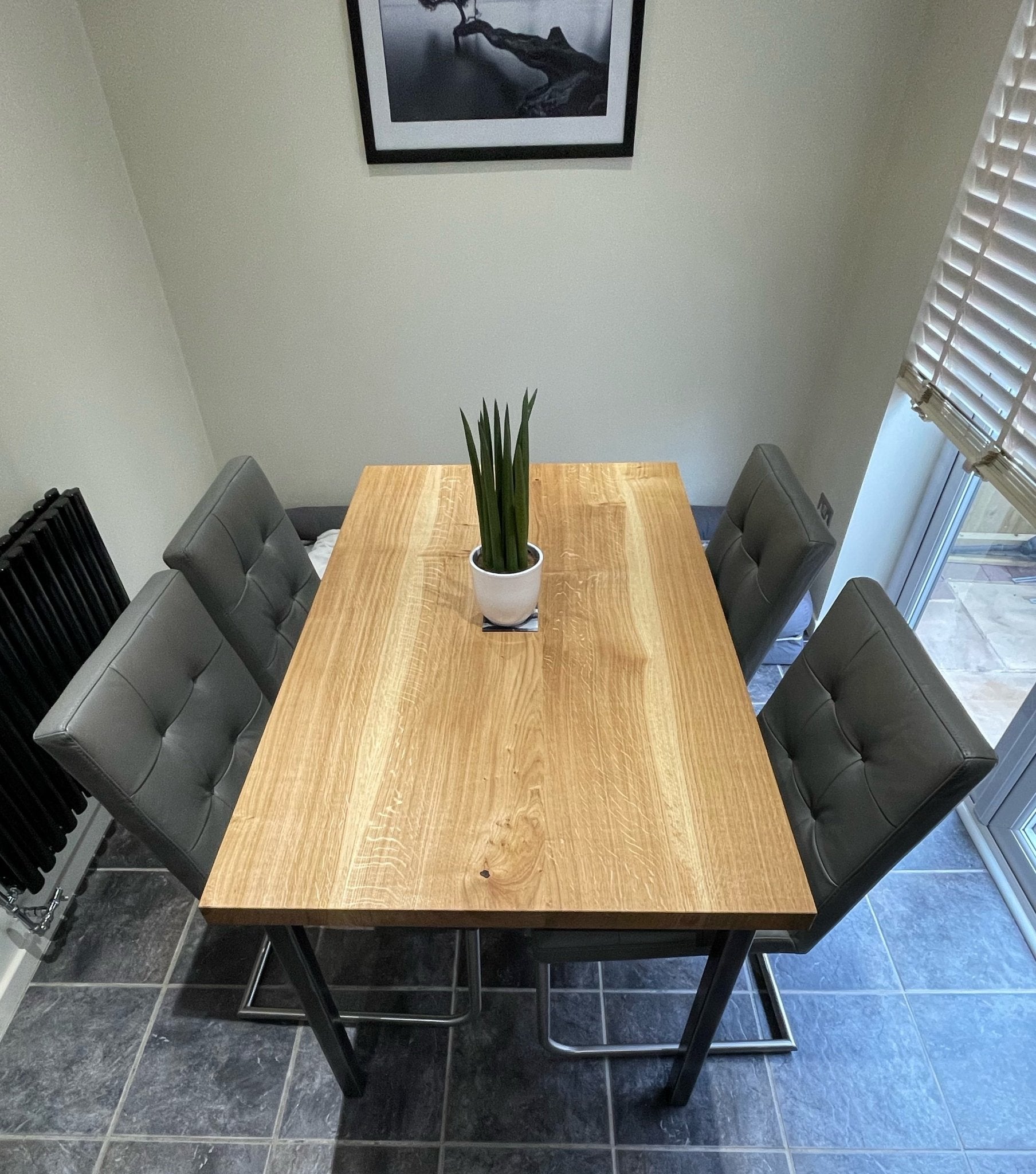 Solid oak 'THE CAMBRIDGE' dining table - The Grain Company Ltd