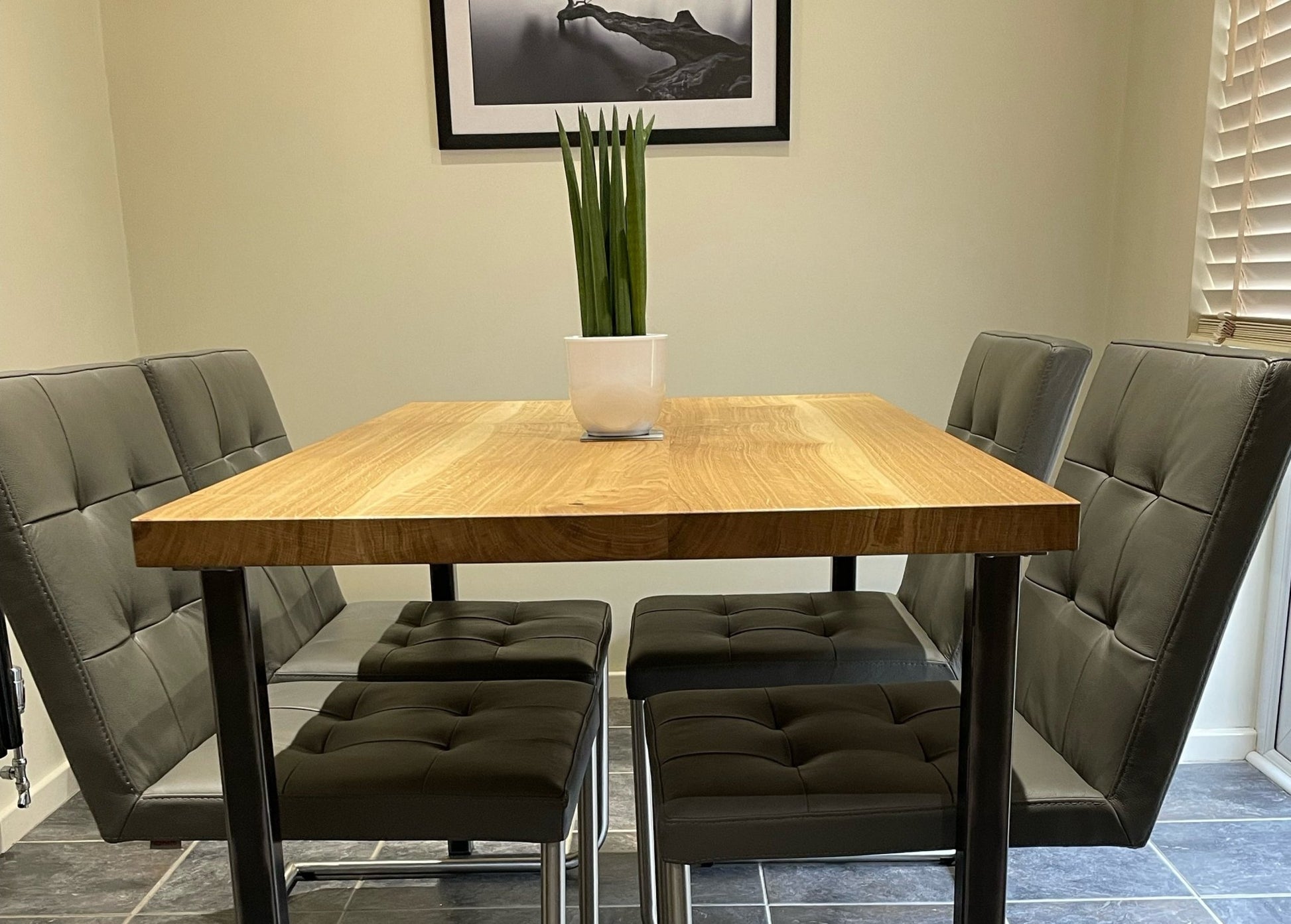 Solid oak 'THE CAMBRIDGE' dining table - The Grain Company Ltd