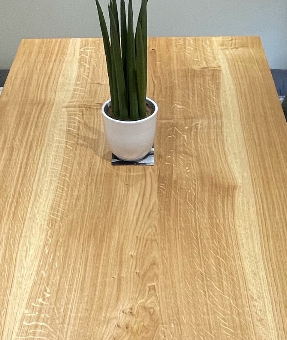 Solid oak 'THE CAMBRIDGE' dining table - The Grain Company Ltd