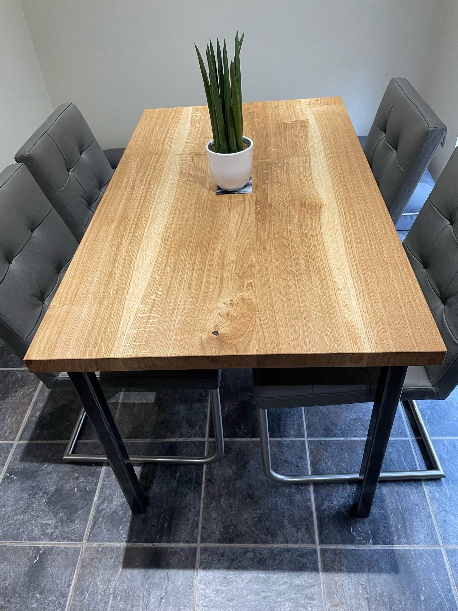Solid oak 'THE CAMBRIDGE' dining table - The Grain Company Ltd