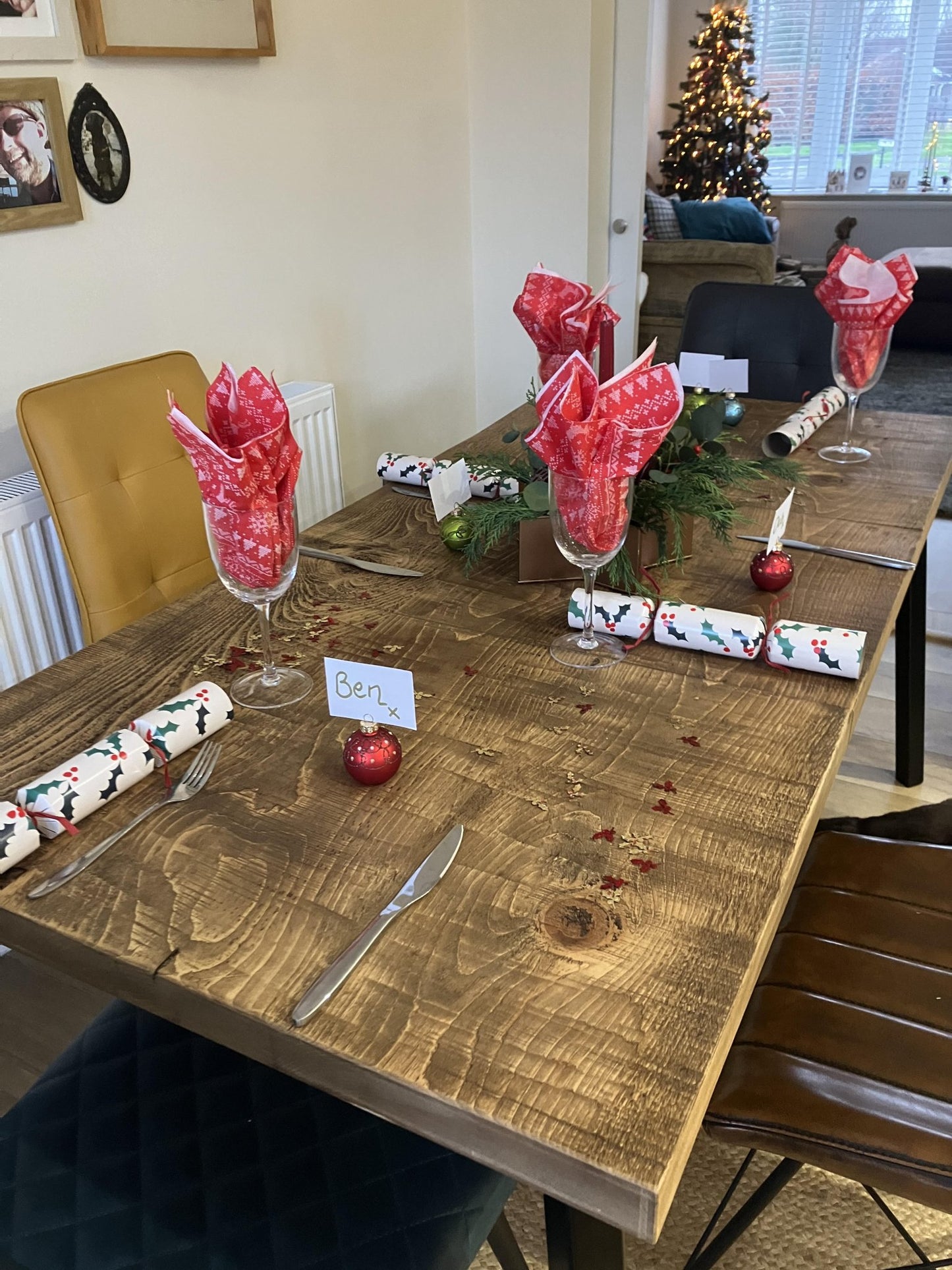 Extending rustic dining table - The Grain Company Ltd