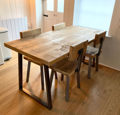 Extending rustic dining table - The Grain Company Ltd