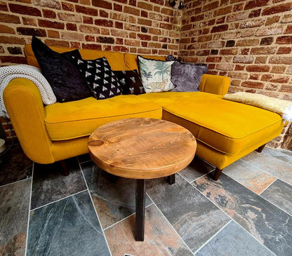 Extra Chunky round rustic coffee table - The Grain Company Ltd