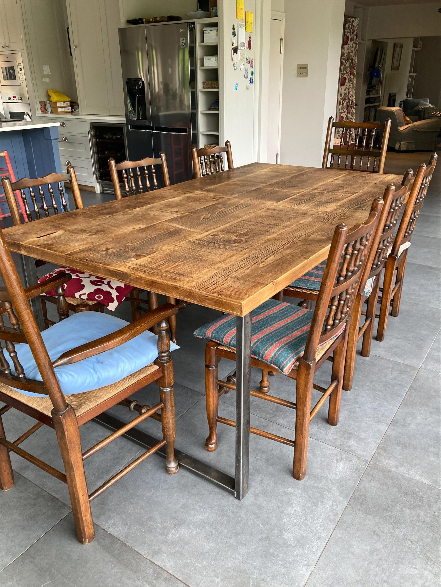 Set Farmhouse Dining Room Nook Table Large Reclaimed Wood