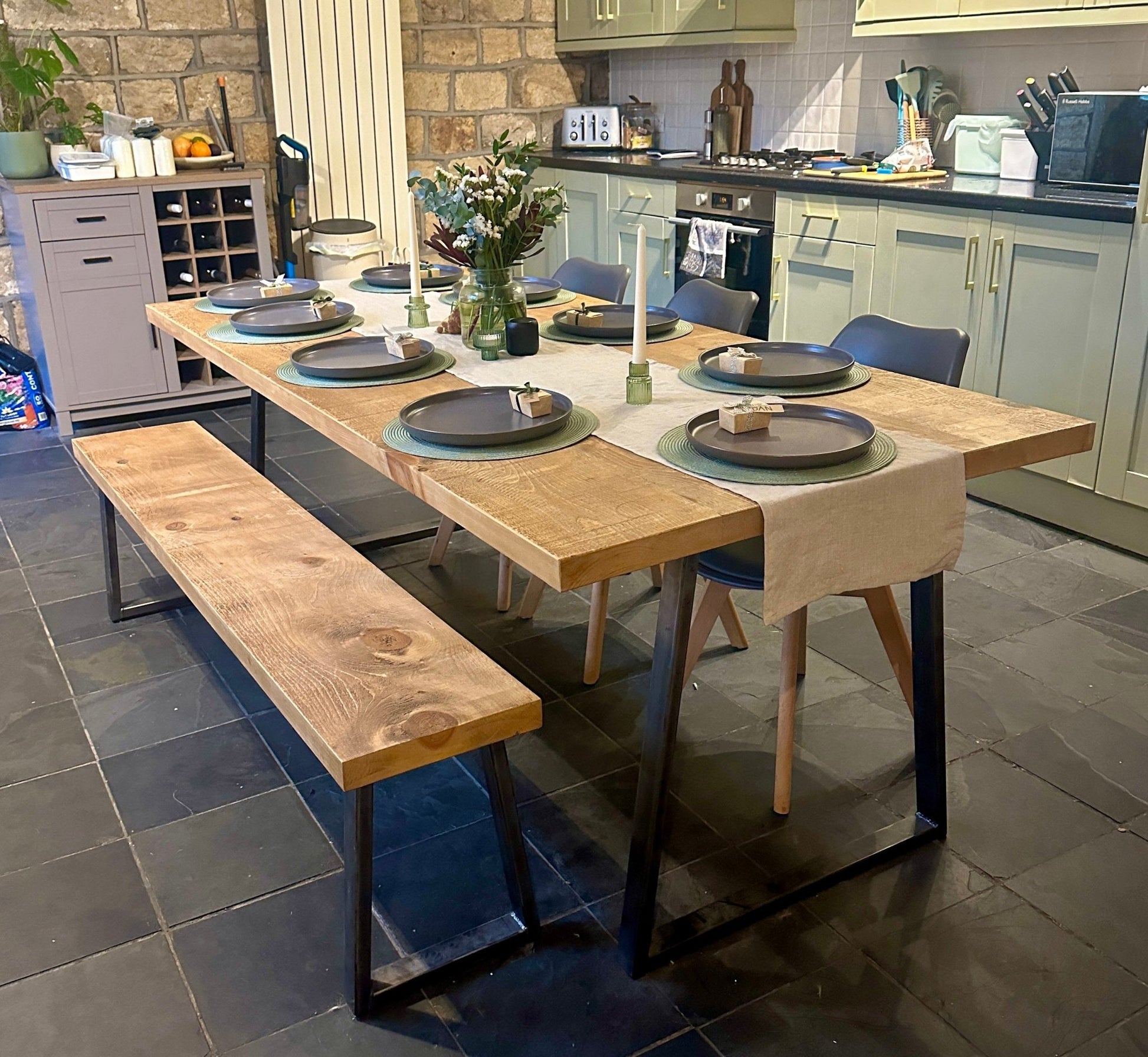 Rustic dining table - The Grain Company Ltd