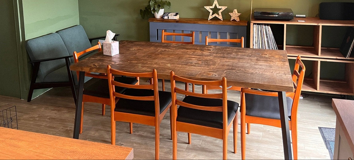 Rustic Large Dining Table - 96 wide - The Grain Company Ltd