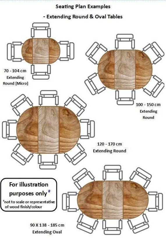 Extending round rustic central leg dining table - The Grain Company Ltd