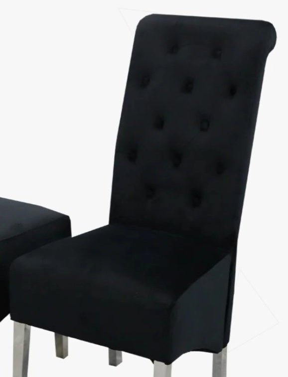 Luxurious Lion Knocker Plush Velvet Dining Chairs - The Grain Company Ltd