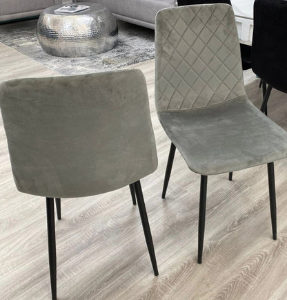 Luxury Modern Plush Velvet Dining Chairs - The Grain Company Ltd