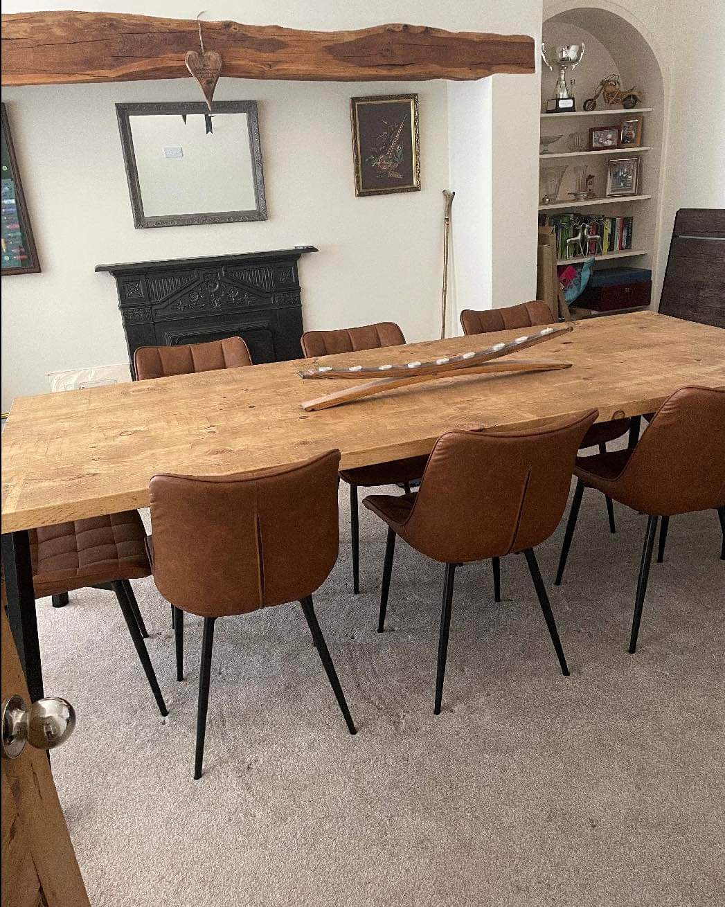 Rustic extra long large dining table – The Grain Company Ltd