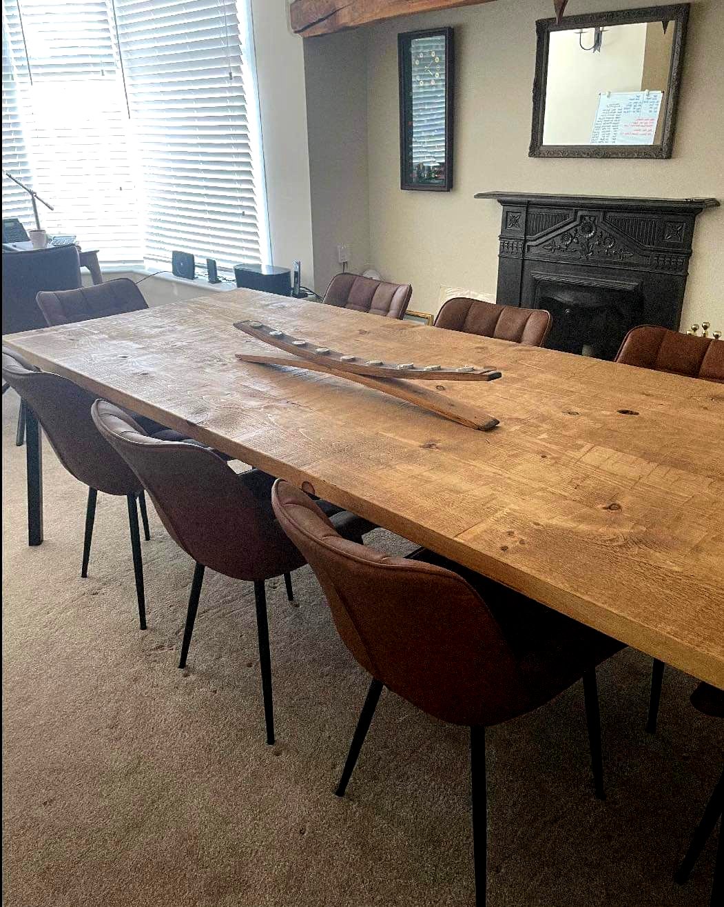 Rustic extra long large dining table – The Grain Company Ltd
