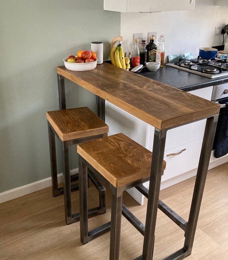 Rustic Kitchen Bar Table Rustic Wood Bar Table Rustic Reclaimed Wood Bar Stool – Home Barn